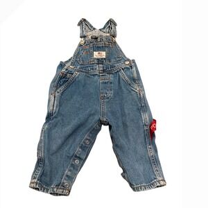 Polo Jeans Co Ralph Lauren Baby Denim Overalls Medium Wash Blue 6-12M